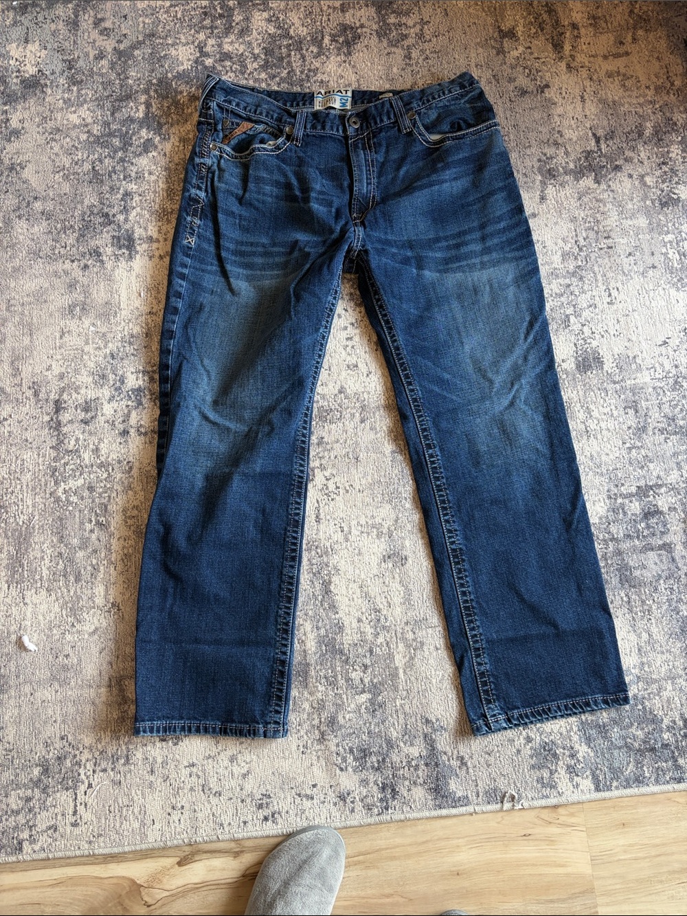 Ariat Men's Dark Blue Relaxed Straight Jeans